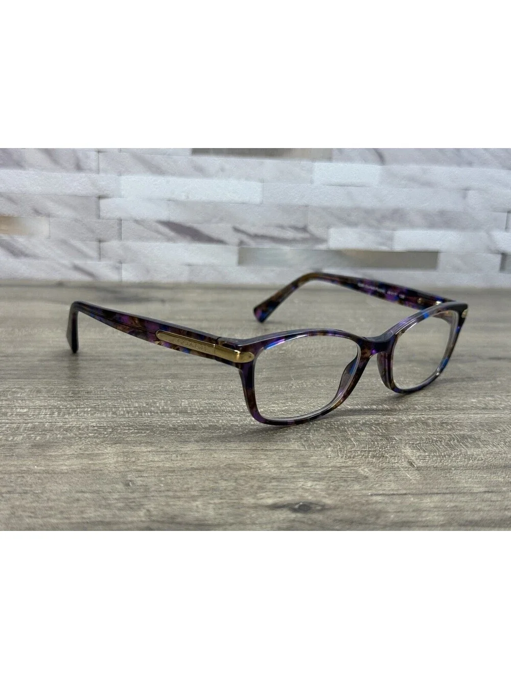 Coach Eyeglasses HC 6065 5288 Confetti Purple Designer Frames 49[]17-135
